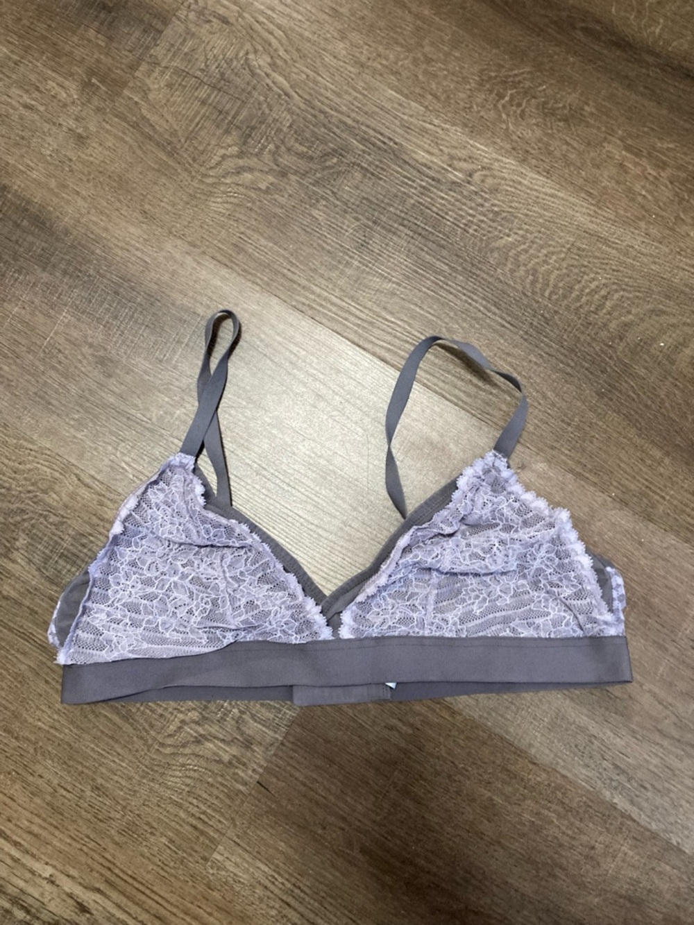 Adore Me Grey Lace Triangle Bralette Size Xl